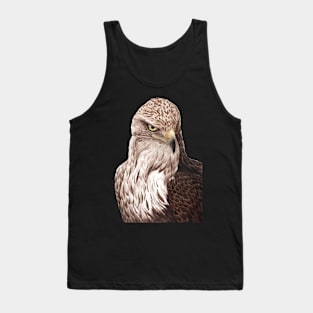 Eagle Watercolor in black Tank Top